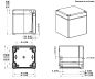 Preview: Klemmkasten 82x80x86 mm IP66 ABS