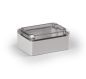 Preview: IP66 ABS Klemmkasten glatt OT klar  120x80x56mm