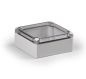 Preview: IP66 ABS Klemmkasten glatt OT klar  122x120x56mm