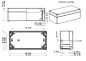 Preview: IP66 ABS Klemmkasten glatt OT grau  160x80x56mm