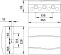 Preview: IP40 AP Verteilergehäuse weiß 1-reihig 12TE mit Tragschiene + N/PE-Klemme