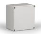 Preview: polycarbonate housing 200x200x132mm gray IP66 with smooth base