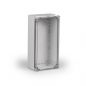 Preview: Polycarbonatgehäuse 200x400x132mm Kunststoff grau mit transparentem Deckel