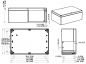 Preview: IP66 ABS Industriegehäuse transparent / klar 160 x 240 x 91 mm