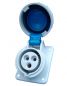 Preview: IP67 Camping Caravan ANBAUSTECKDOSE schräg 16A 230V 3-pol blau