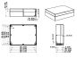 Preview: IP66 ABS Industriegehäuse 230 x 300 x 86 mm - Deckel grau