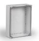 Preview: ABS Gehäuse 400x300x132mm Kunststoff glatt IP66 transparenter Deckel