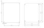 Preview: Wall Mounting Enclosure RAL7035 IP66 single door HBT 600x500x300