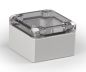 Preview: IP66 ABS Klemmkasten glatt OT klar  82x80x56mm