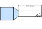 Preview: 100 wire end sleeves 0.25mm² L-8mm light blue insulated