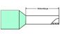 Preview: 500 wire end sleeves 0.34mm² N-6mm TM light green insulated - Made in TW