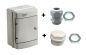 Preview: AP Verteiler 1x4TE HS+NPE - IP55 Feuchtraumverteiler grau mit Klappe