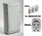 Preview: AP Verteiler 3x12TE HS+NPE - Feuchtraumverteiler IP55 grau mit Klappe