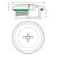 Preview: IP66 M32x1.5 blind plug with O-ring metric round light gray RAL7035