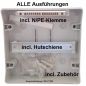 Preview: IDE CDN6PT/RR AP Feuchtraumverteiler 1x 6TE IP65 transparenter Klappe mit HS+N-/PE-Klemme  + Kabeleinführungen