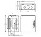 Preview: IDE CDN6PT/RR AP Feuchtraumverteiler 1x 6TE IP65 transparenter Klappe mit HS+N-/PE-Klemme  + Kabeleinführungen
