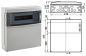 Preview: IP65 wall distributor 1x 18TE with mounting rail 1-row with transp. flap