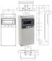 Preview: Wall distributor IP65 8HP with 3x 230V blue sockets IP54 + 2x 16A 400V IP44