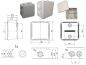 Preview: 184 Abzweigdosen 84x84x50mm mit elastischen Tüllen
