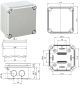 Preview: EX111 Kunststoffgehäuse vorgeprägt 108x108x64mm LBH Klemmenkasten IP65-IP67
