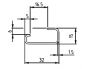 Preview: 1m G profile rail 32x15mm perforated 18x5.2mm