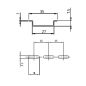 Preview: 1m DIN rail 35x7.5mm galvanized perforated