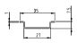 Preview: 75mm / 7,5cm Hutschiene 35x7,5 mm verzinkt gelocht 18x5,2mm