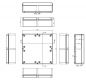 Preview: ISO GFK Kunststoff Industriegehäuse 540x540x171 mm LBH Sichtdeckel -  Polyestergehäuse Box Transparent UV-Stabil
