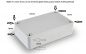 Preview: Polycarbonatgehäuse 125x75x35mm 25mm Unterteil grau glatt IP66