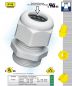 Preview: IP68 PA6 Kabelverschraubung M63x1,5 KB 34-45mm VDE UL Kunststoff hellgrau RAL7035