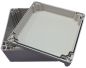 Preview: ABS housing 400x400x132mm plastic smooth IP66 transparent cover