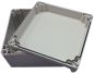 Preview: Polycarbonatgehäuse 400x400x185mm Kunststoff glatt grau IP66