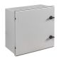 Preview: Kunststoff-Schaltschrank 400x400x200mm GFK IP66 hellgrau 1-türig