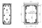 Preview: Kunststoff Outdoor Gehäuse 500 x 500 x 300 mm (HBT) Standardtür mit Schwenkhebelgriff