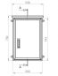 Preview: Outdoor housing 750x500x300 mm (HBT) housing base open with rain roof