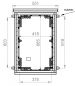 Preview: Outdoor housing 750x500x300 mm (HBT) housing base open with rain roof