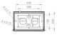 Preview: Outdoor Gehäuse 750x500x300 mm (HBT) mit Sichttür offen und Regendach