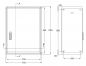 Preview: Outdoor polyester housing 1000x750x420 mm (HBT) with standard door and swivel lever handle