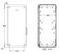 Preview: Outdoor polyester housing 1000x750x420 mm (HBT) with standard door and swivel lever handle