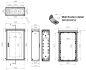 Preview: Outdoor Gehäuse 1250x750x300 mm (HBT) Standardtür mit Regendach