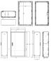 Preview: Outdoor housing 1250x750x300 mm (HWD) standard door with rain cover