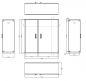 Preview: Outdoor-Standgehäuse 1250x1250x420 mm (HBT) 2-türige Standardtür mit Schwenkhebelgriff