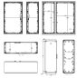 Preview: Outdoor-Standgehäuse 1250x1250x420 mm (HBT) 2-türige Standardtür mit Schwenkhebelgriff