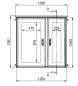 Preview: Outdoor housing 1250x1250x420 mm HBT 2-door with rain cover
