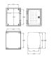 Preview: GRP polyester housing 300x250x140mm (HWD) IP66 plastic control cabinet light gray 1-door
