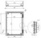 Preview: GRP polyester housing 400x300x200mm (HWD) IP66 plastic control cabinet with swivel lever handle and 3mm double-bit lock