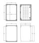 Preview: Kunststoff-Schaltschrank 600x400x230mm (HBT) IP66 mit Schwenkhebelgriff