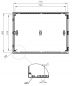 Preview: IP66 plastic housing 600x800x300mm (HWD) with swivel handle without lock