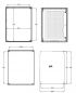 Preview: IP66 Plastic control cabinet 800x600x300mm (HWD) IP66 with swing lever and viewing window