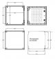 Preview: Kunststoff-Schaltschrank 400x400x200mm (HBT) mit Schwenkhebelgriff IP66